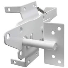 Vinyl Gate Latch White (for Vinyl, Wood, PVC etc Fencing) Fence Gate Latch w/...
