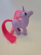 Custom G1 My Little Pony Unicorn POWDER Reroot Pink Hair Ooak