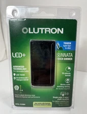 Lutron Sunnata LED+ Touch Dimmer (Light Bar) - Black (STCL-153MH-Black) NEW 💡