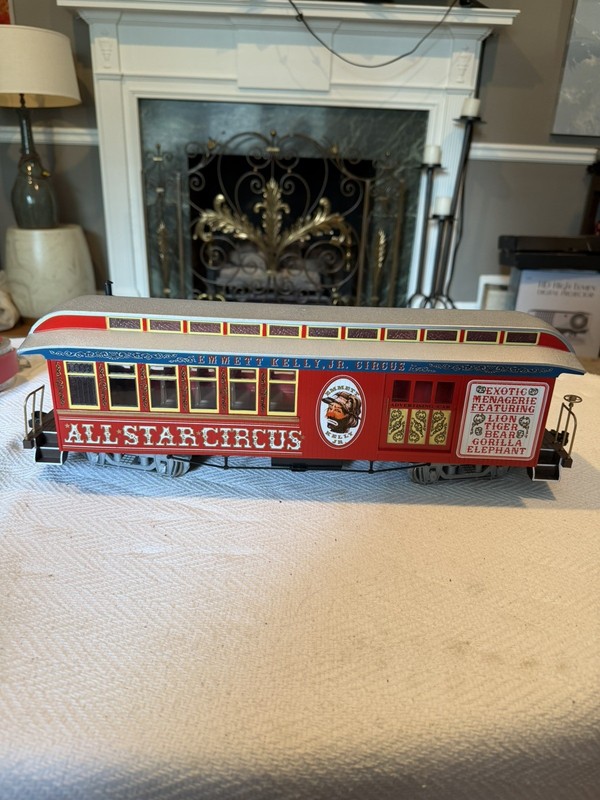 Bachmann G Gauge 97171 EMMETT KELLY Jr. CIRCUS Advertising Combine Car (No Box)