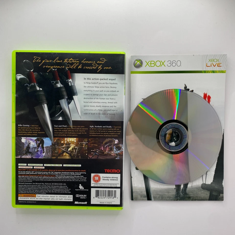 Ninja Gaiden 2 Xbox 360 Manual Included - Image 2 of 2