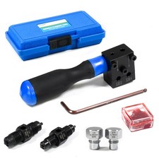 7-Piece Brake Line Flaring Tool Kit, 3/16 1/4 SAE Double Flare Tool, Creates ...