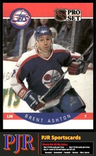 Brent Ashton 1990-91 Pro Set #323 Winnipeg Jets