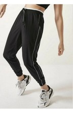 Athleta Colorblocked Brooklyn Jogger Black  White Athletic Gym Pants Size 2