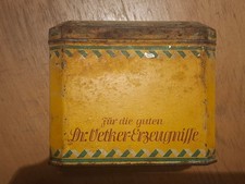 Alte Blechdose "Für die guten Dr. Oetker Erzeugnisse"
