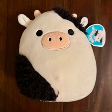 New Original Squishmallows Fuzzy Connor Cow Plush Toy 8" Stuffed Animal HTF 2021