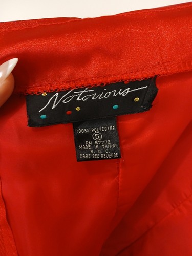 Vintage 80's Red Corset Prom Formal Dress Size 5 Ruffles Straps Party Cocktails - Picture 6 of 14