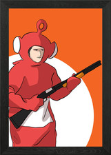 Teletubbies cosplay Framed Wall Art Poster Canvas Print Picture