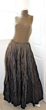 VTG RALPH LAUREN FULL SKIRT BLUE LABEL COLLECTION OLIVE GREEN SILK  METALLIC 10