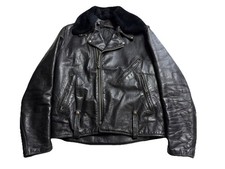 Vintage 1960s Harley Davidson AMF Leather Jacket Size 44 Reg 60s