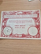 1969 Commonwealth Repl Coupon Great Britain Selling 7d Pric postmark Northampton