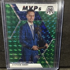 2019-20 Panini Mosaic - MVPs Stephen Curry #299 Green Prizm