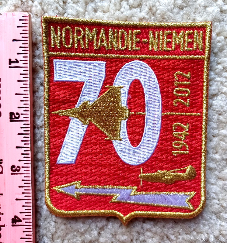70th Anniversary French Normandie-Niemen Air Force patch, Dassault Rafale Figher
