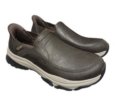Skechers Men's Izaiah Hands Free Swift Fit Slip-On Sneaker Brown Size 10.5