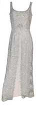 Vintage 1980's Bob Mackie Powder Blue Lace Sequin Beaded Gown Size 4