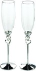 Lillian Rose Silver Heart Wedding Toasting Glasses