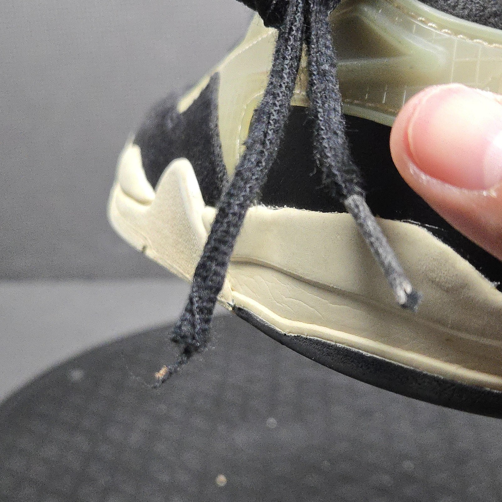 Nike Air Jordan Shoes Kids Size 11.5C Black Beige Basketball Sneakers FQ7936-006 thumbnail 10