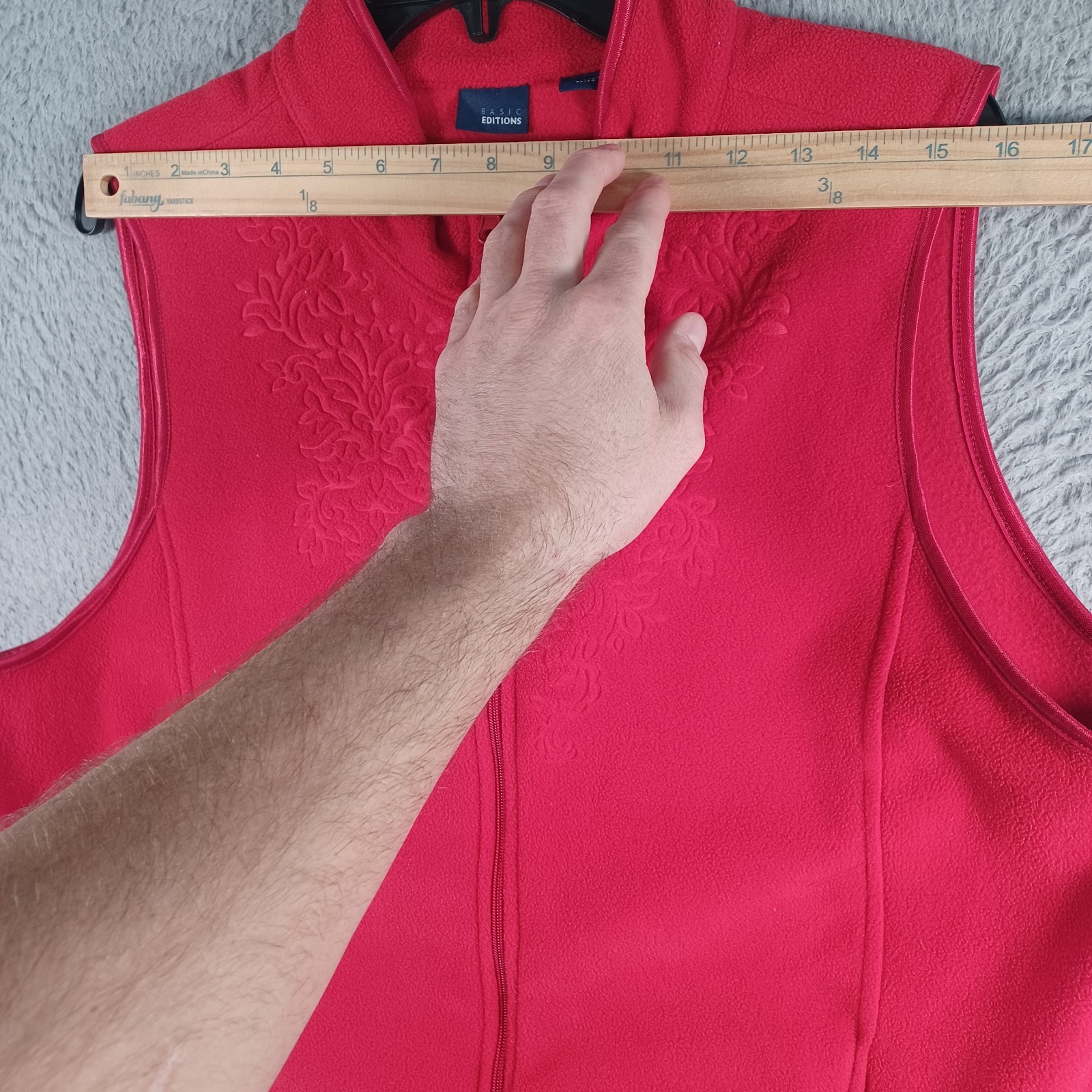 Basic Editions Womens Full Zip Red Jacket Vest Si… - image 8