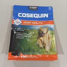 COSEQUIN JOINT HEALTH SUPPLEMENT FOR DOGS 120 SOFT CHEWS NEW Exp 2027