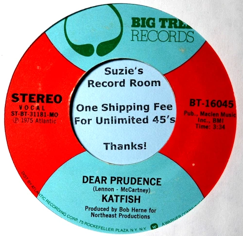 Katfish Dear Prudence (Beatles' Cover--Good Version) NM 45 7" Vinyl  -COUPONS!