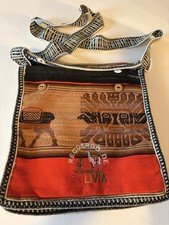 Boho Satchel Souvenir Bag Bolivia Llama Woven Embroidered