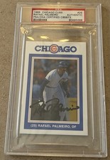 1988 Chicago Cubs #25 Rafael Palmeiro Autograph Team Issue SP PSA/DNA Cubs