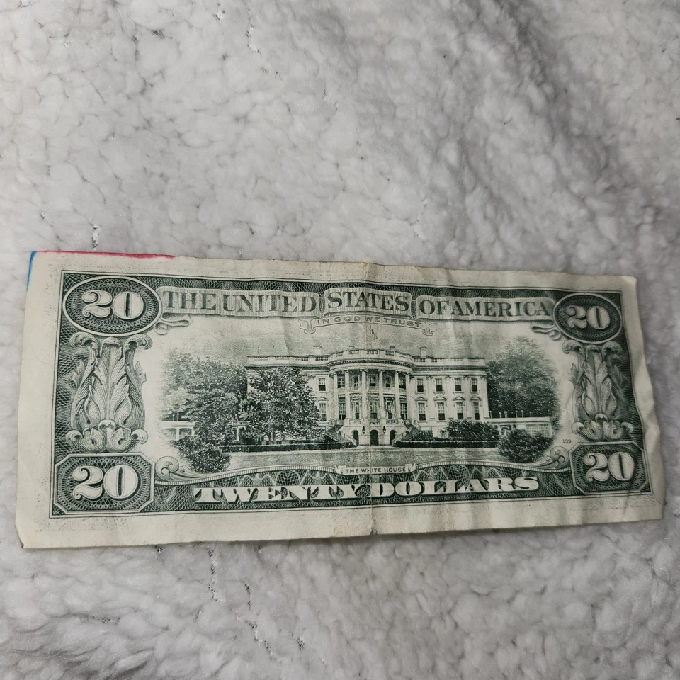 Rare $20 Twenty-dollar bill note, series 1988 A, Vintage, used - Image 2 of 2