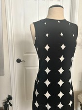 Norma Kamali KamaliKulture Black White Geometric Print Dress Size S