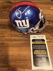 Osi Umenyiora New York Giants Autographed Mini Helmet JSA Certified