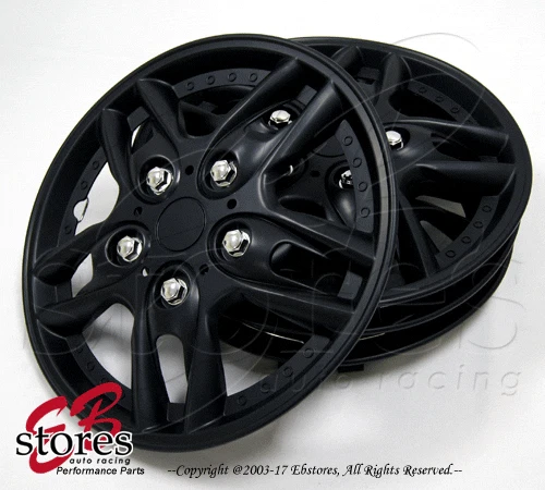 Matte black hubcaps clearance 15