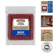 High-Protein Gluten-Free Beef Snack Sticks - Ready to Eat 26 oz Resealable Bag