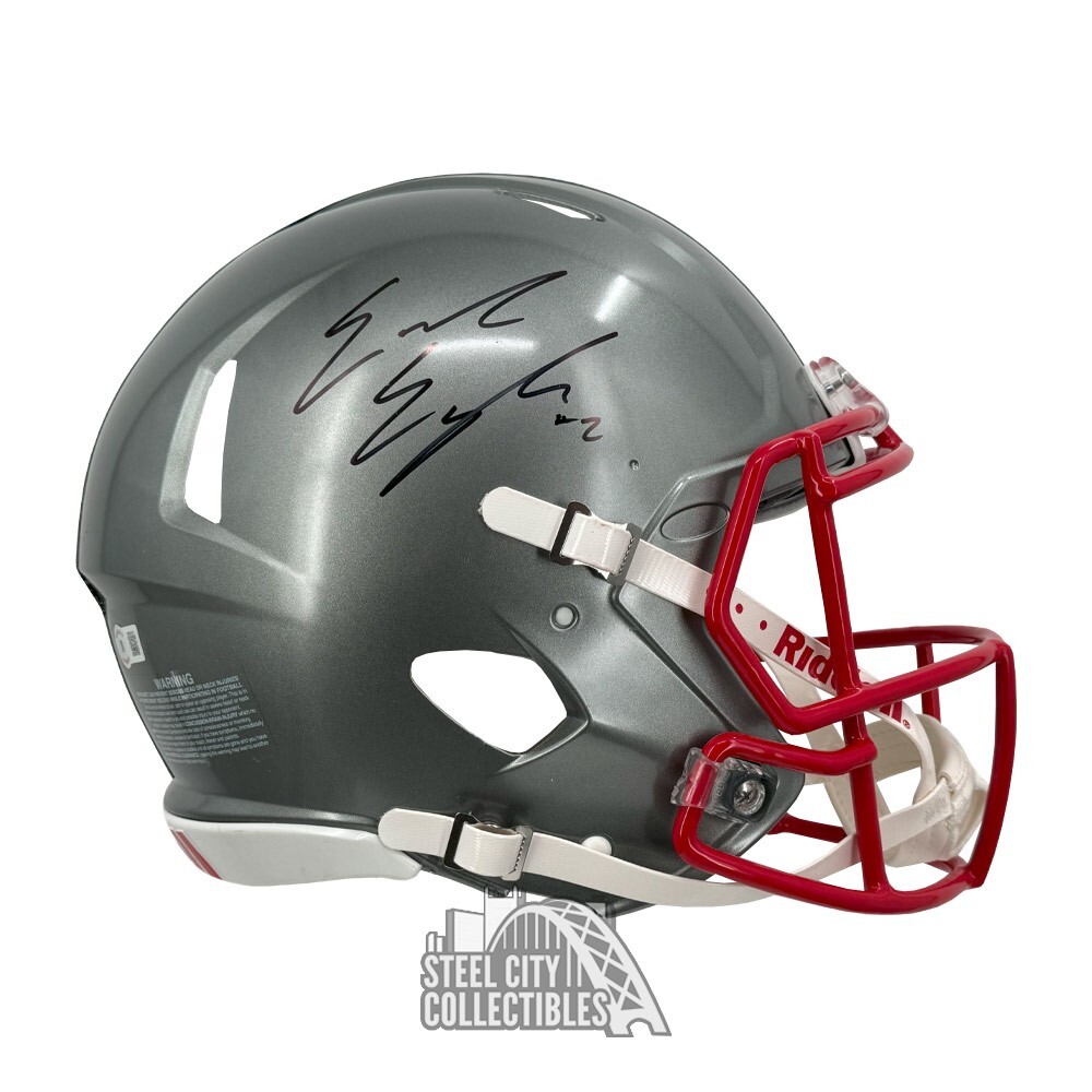 Emeka Egbuka Autographed Signed Ohio State Flash Authentic Full Size Helmet - BAS 