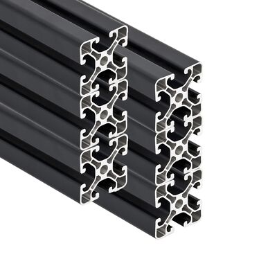 Aluprofil 40x40 6 Stab 2m Aluminium Profil Alu Konstruktionsprofil Anthrazit 12m