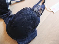 PP PRETTY POLLY Enchanting Lace Bra 32 C 70 C EUR NEW Blue