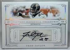 2007 Playoff National Treasures Silver Auto Fred Taylor /31 Jaguars