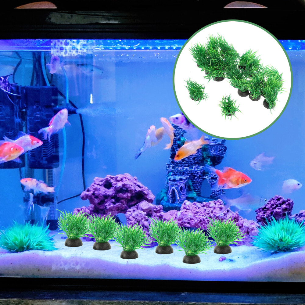 40 Pcs Plastic Aquarium Landscaping Greenery Decor Freshwater Plants eBay