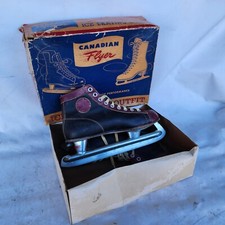 vintage mens canadian flyer figure ice skates size 10 union hardware black Box