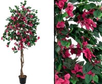 Bougainvillea Kunstbaum Mit Roten BlüTen HöHe 180Cm Mit Zementfuß Von Ibizanos