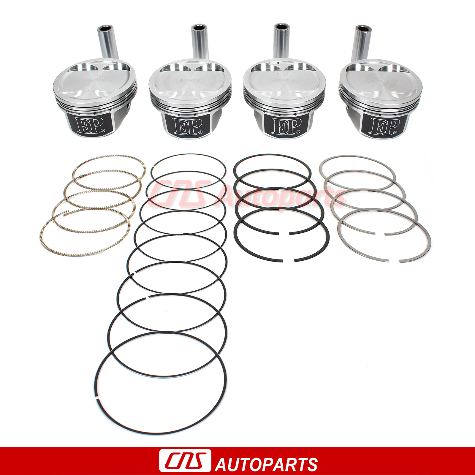 Piston w/ Ring Set C/R 9.00 Fits 0419 Subaru 2.5L EJ255 EJ257