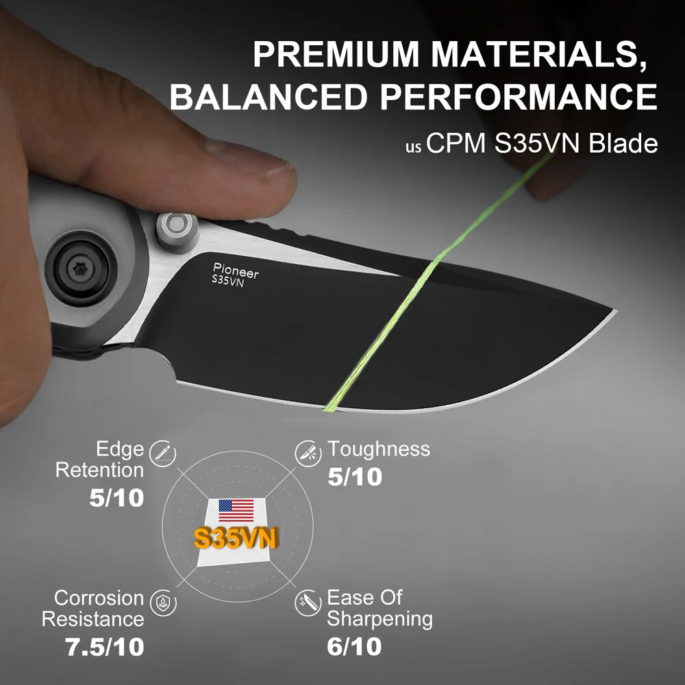 バイイー Kizer Cutlery Folding Knife S35VN Steel Blade Canyon Richlite