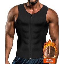 Men Body Sweat Shaper Hot Sauna Waist Trainer Vest Tanks Slim Weight Loss Shirt