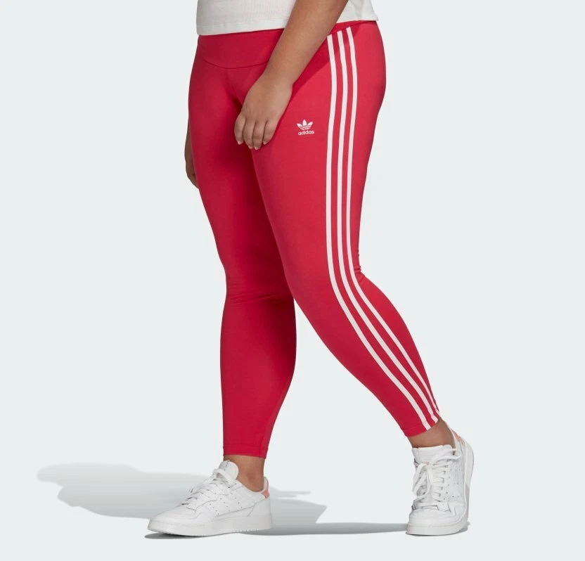 ADIDAS ORIGINALS 3 STRIPES LEGGINGS PLUS SIZE POWER PINK UK XXL LAST ONE  BNWT