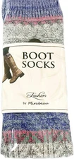 Fashion Boot Socks (Purple Gray)