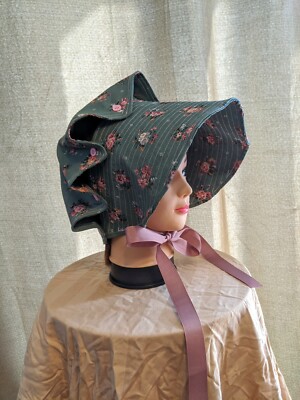 アンティーク　ボンネットbonnet Bonnet Old-Fashion Pioneer Vintage style, Sun Hat, HAND-SEWN