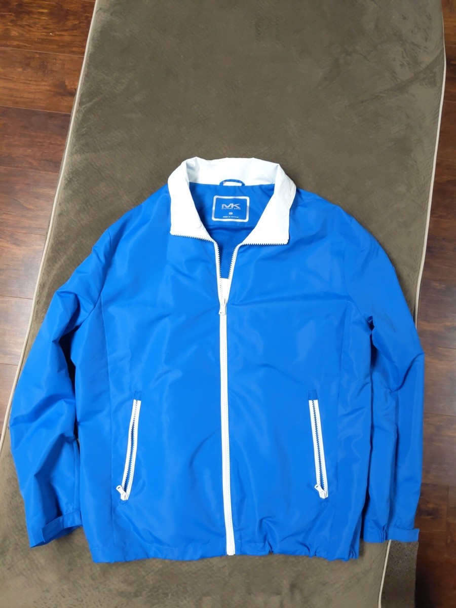 Michael Kors Travel Engineered Blue And White Sailing Jacket Size