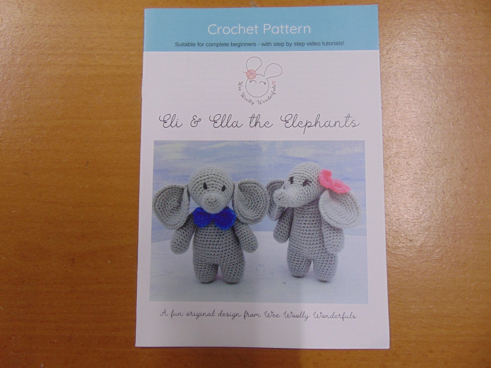 Wee Woolly Wonderfuls Crochet Pattern Eli & Ella The Elephants