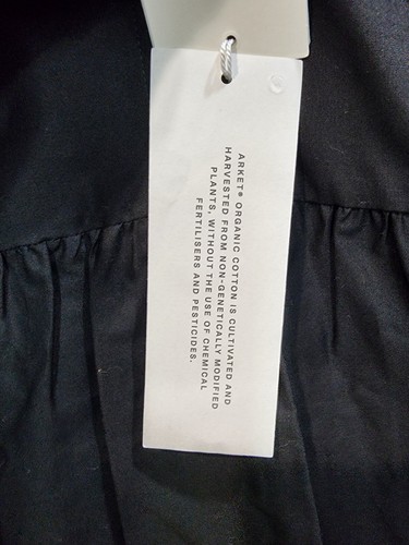 Arket lockeres Oversize-Kleid Damen Größe 34 schwarz Bio-Baumwolle - Bild 5 von 12