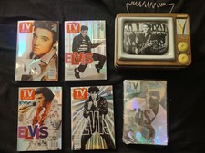 ELVIS Presley Vandor 5 TV Guide Collection With Tin Lunch Box 