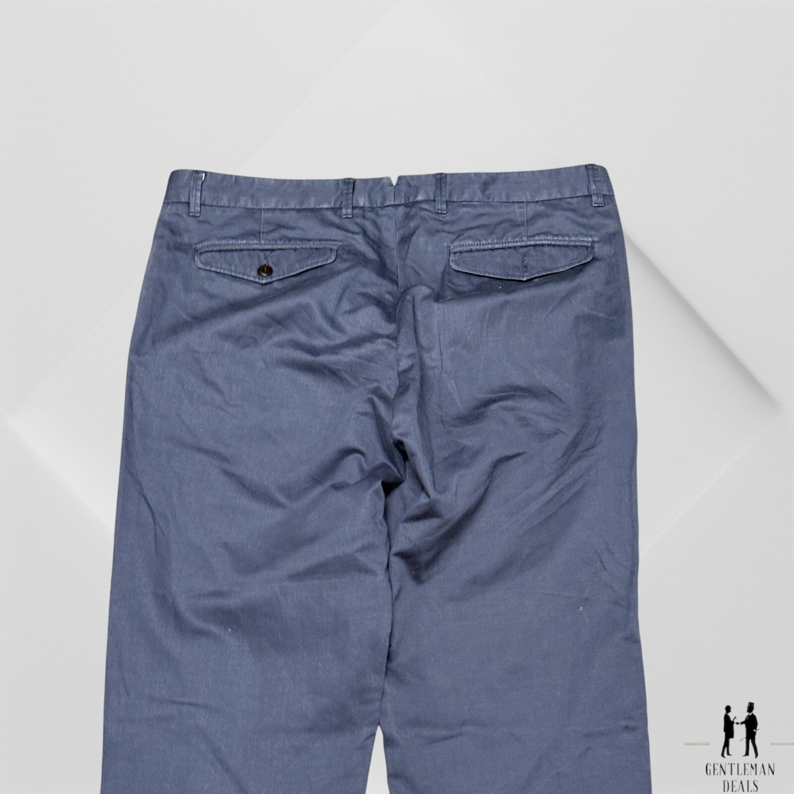 Cp Company Classic Slim Straight Chino Trousers Cotton Linen  36 x 34 Navy Blue thumbnail 9