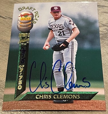 1994 Signature Rookies Draft Pik MLB Authentic Signature #31 Chris Clemons /7750